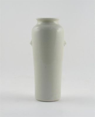 Appraisal: A Chinese blanc de Chine cylindrical vase with a waisted