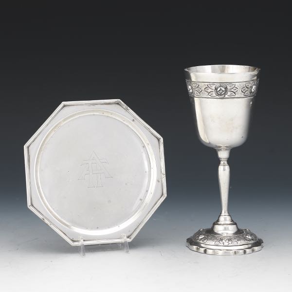 Appraisal: SANBORNS STERLING SILVER TROPHY GOBLET AND J E CALDWELL CO