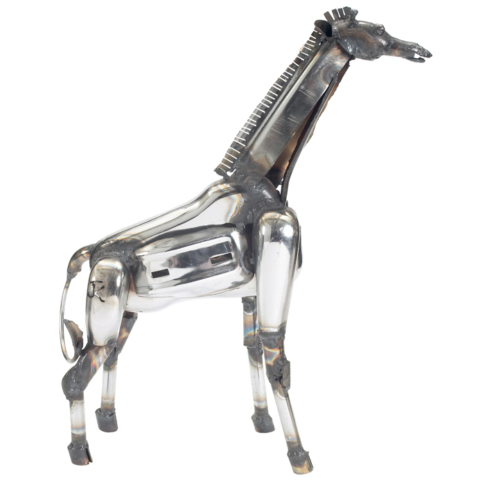 Appraisal: John Kearney giraffe sculpture USA small tabletop form of welded