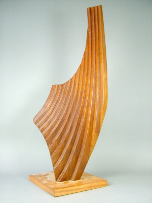 Appraisal: Brian Willsher a large abstract wooden sculpture circa of flared