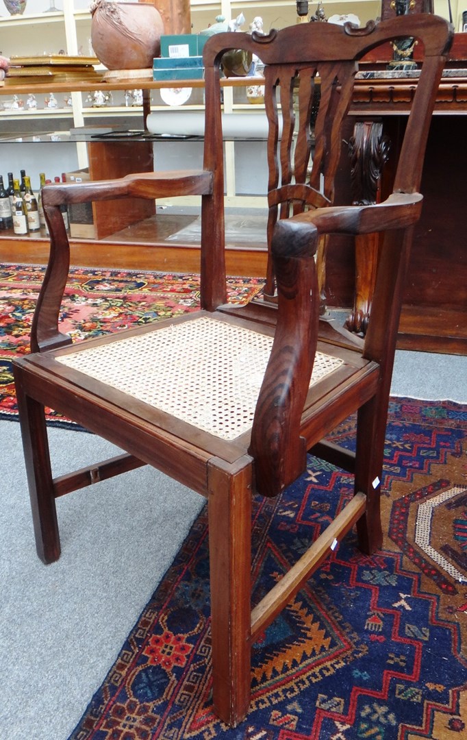 Appraisal: A set of eight Colonial hardwood dining chairs in the