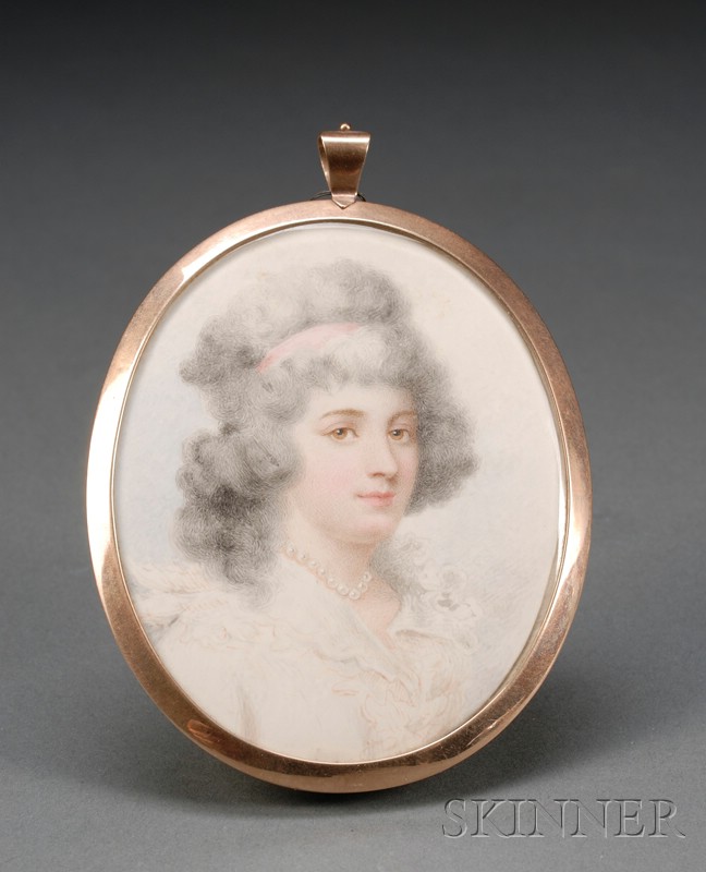 Appraisal: th century English School Portrait Miniature of a Handsome Woman