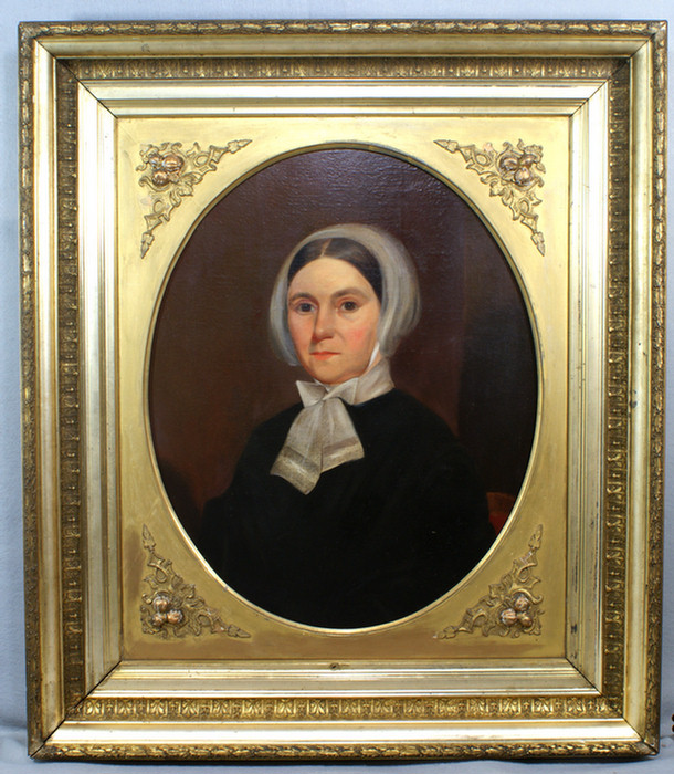 Appraisal: American School th c o c portrait of Woman in