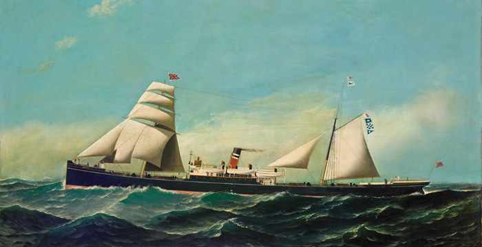 Appraisal: ANTONIO JACOBSEN American - ''The S S Claymore'' Claymore Steamship