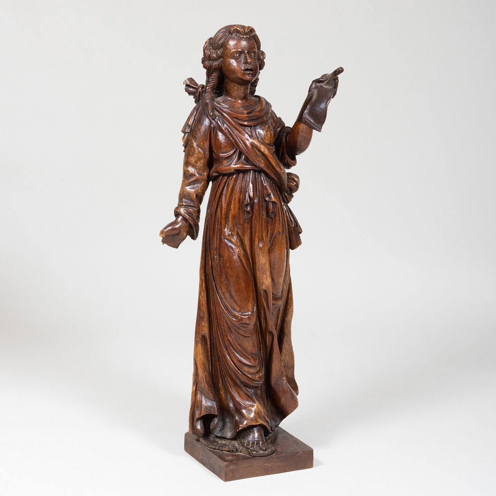 Appraisal: Italian Carved Walnut Figure of Sybil x x in Condition