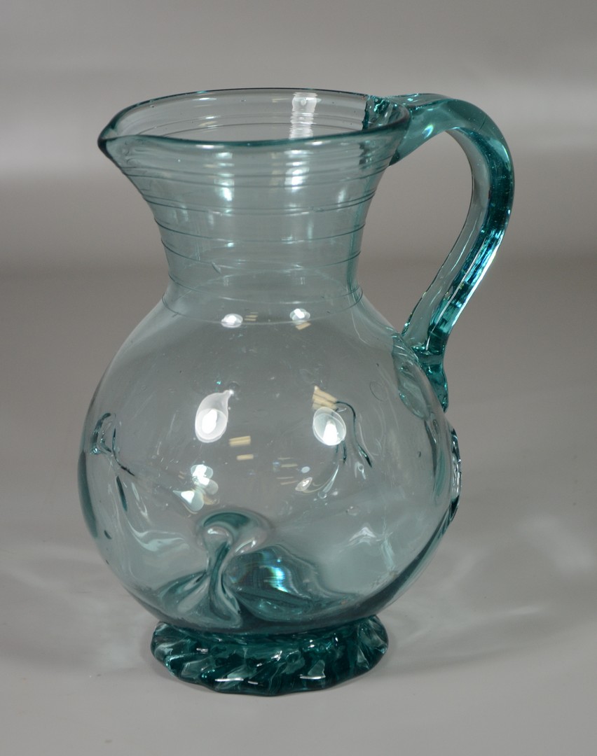 Appraisal: Clevenger Glass Pitcher Clayton NJ late s free blown glass