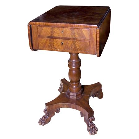 Appraisal: Classical Style Mahogany Drop-Leaf Work Table Estimate -