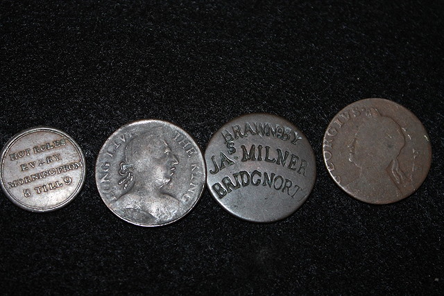 Appraisal: A COLLECTION OF FIVE TOKENS Alfred Britons Glory Long Live