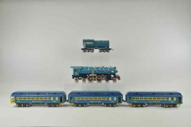 Appraisal: LIONEL BLUE COMET STANDARD GAUGE PASSENGER SET Includes E -