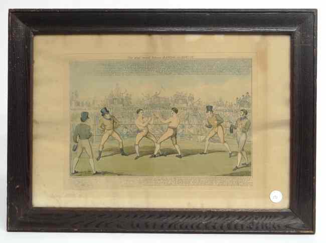 Appraisal: th c boxing print ''The great match between Randal and