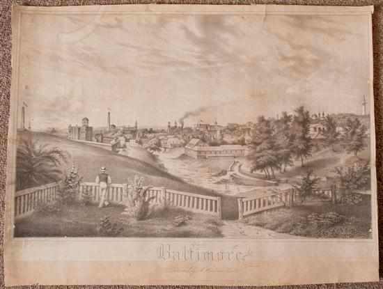 Appraisal: Baltimore Views Artist unidentified ''Baltimore Depicting the City from the