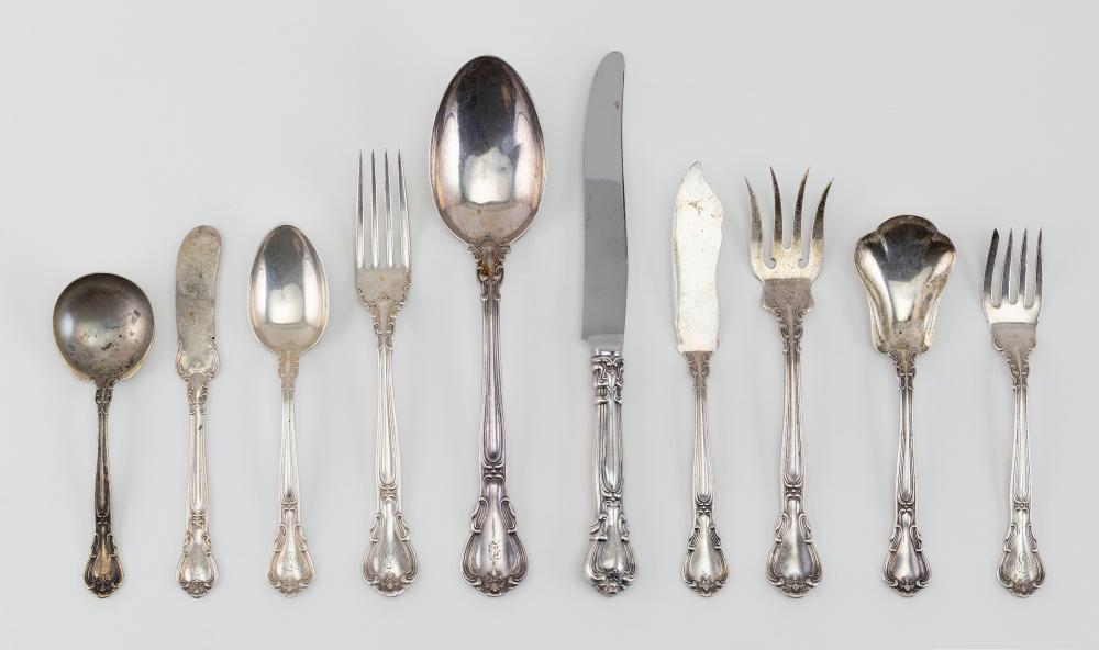 Appraisal: GORHAM CHANTILLY STERLING SILVER FLATWARE SERVICE TH CENTURY APPROX TROY