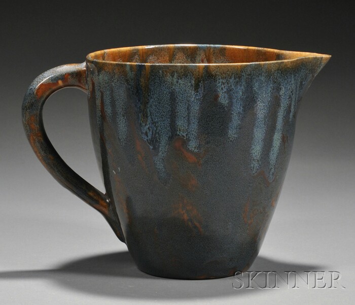 Appraisal: Paul Revere Pottery Pitcher Glazed earthenware Boston - Wide-rim tapered