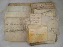 Appraisal: A quantity of about eighteen historic documents many of the