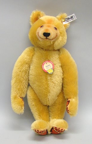 Appraisal: MIB Dicky bear Reproduction gold mohair bear