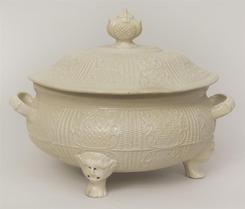 Appraisal: R gence Style Salt-Glazed Stoneware Tureen and Cover x in