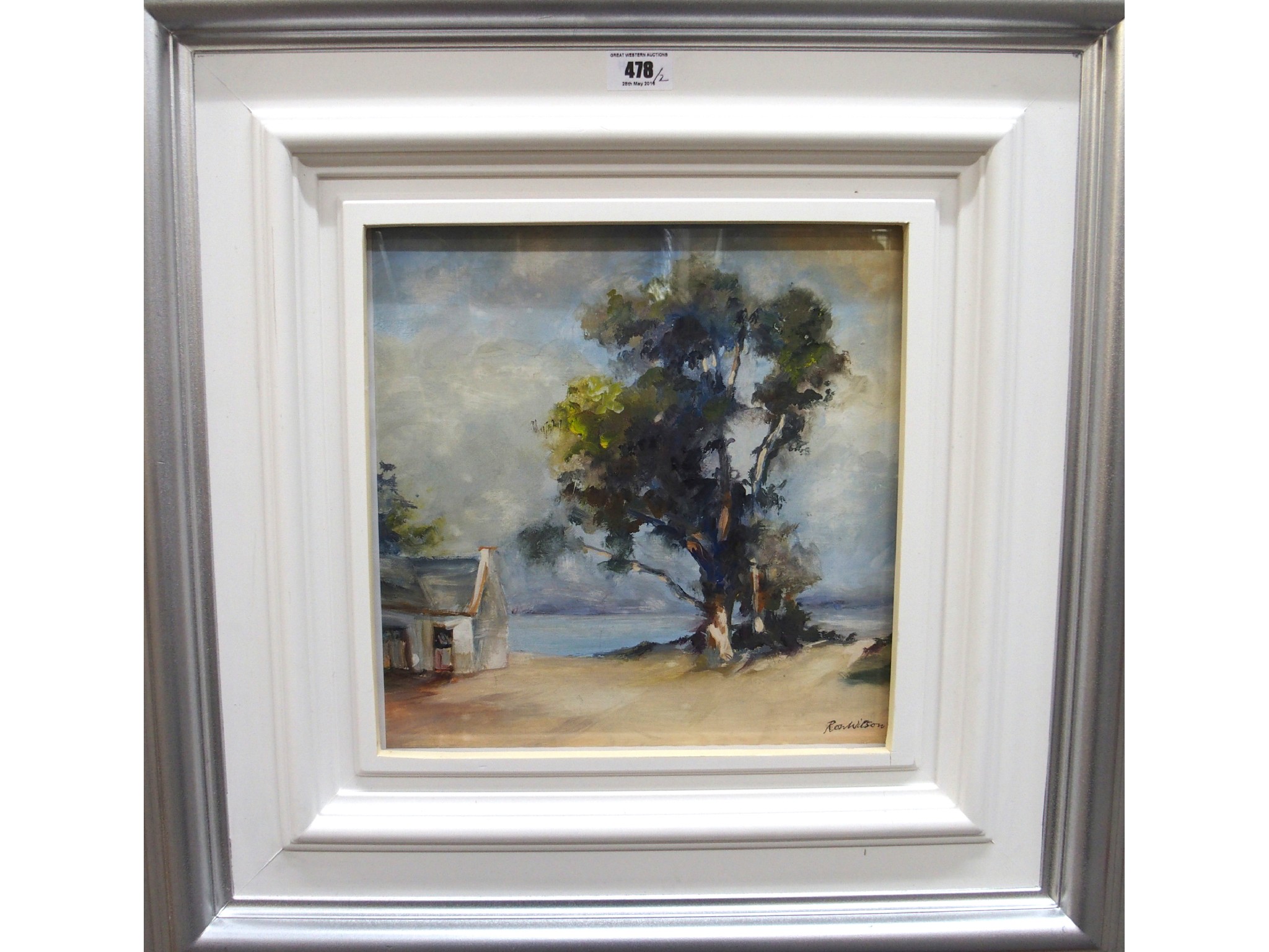 Appraisal: RON WILSON 'Tranquil Lochside' signed oil and J Cooks Lochscene