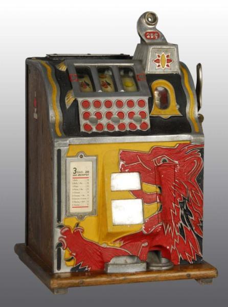 Appraisal: -Cent Lion Front Mills Slot Machine Description Nice clean original