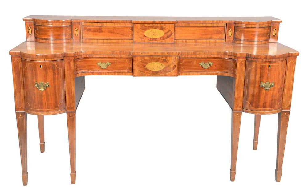 Appraisal: George IV Style Sideboard having top with two sliding doors