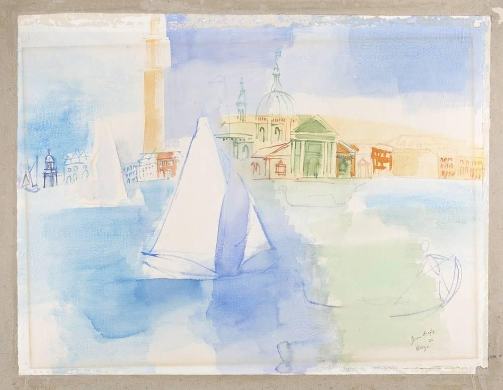 Appraisal: Jean Dufy Venetian watercolor Dufy Jean Fr - Watercolor and