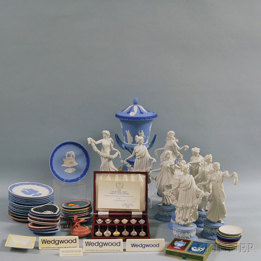 Appraisal: Approximately Sixty-five Mostly Jasper Wedgwood Items th and st century