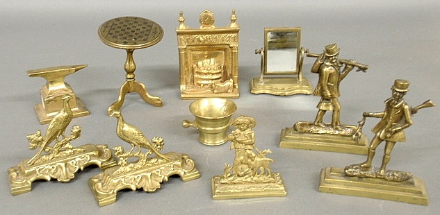 Appraisal: - Ten pieces of small English brassware to include a