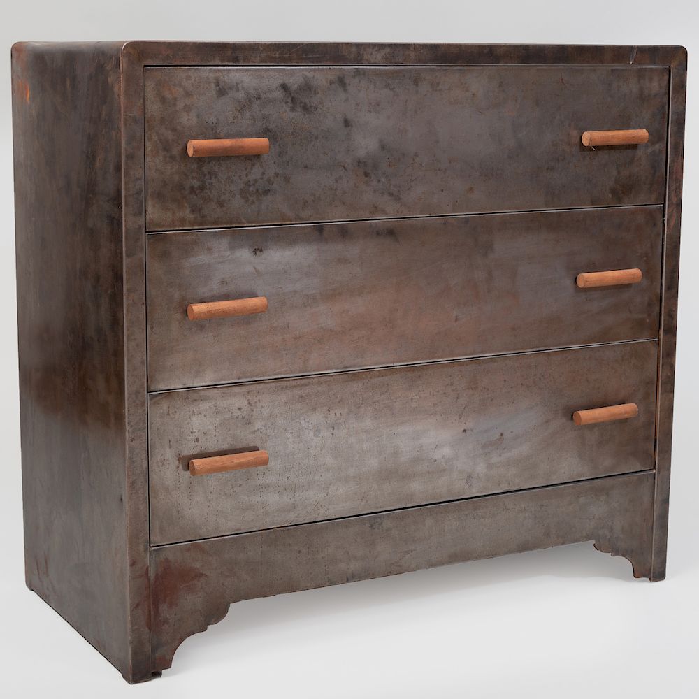 Appraisal: Modern Metal Chest of Drawers x x in Property from