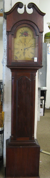 Appraisal: FEDERAL STYLE MAHOGANY TALL CASE FLOOR CLOCK Pennsylvania having a