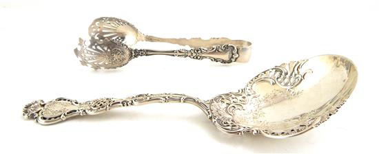 Appraisal: STERLING Two ornate sterling silver serving utensils William B Durgin