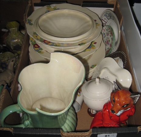 Appraisal: Tray of Various Pottery to include Royale Stratford Limited edition