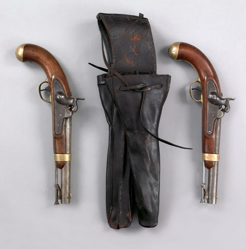 Appraisal: Pair of H Aston model percussion pistols approx caliber with