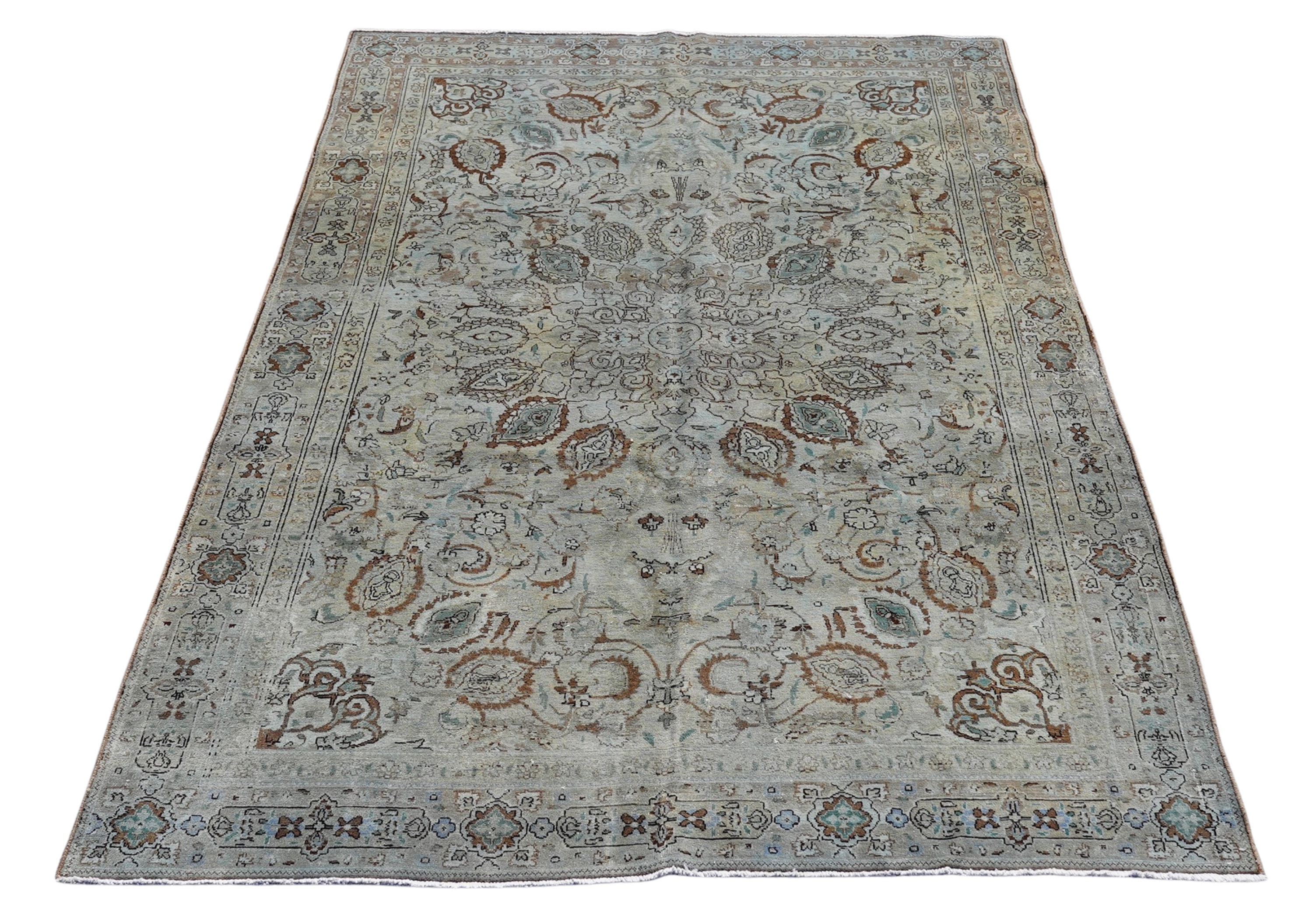 Appraisal: TABRIZ ' X ' Oriental rug ' x ' Tabriz