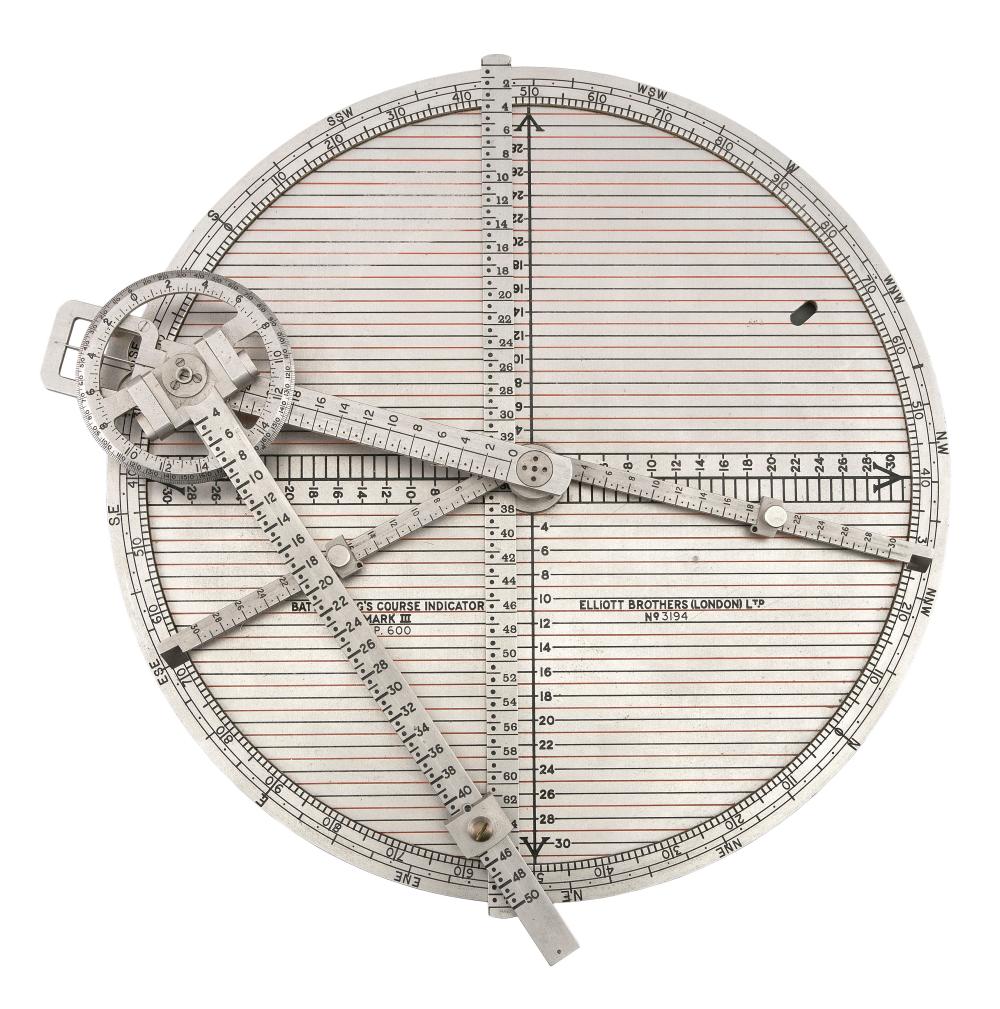 Appraisal: BATTENBERG S COURSE INDICATOR CIRCA DIAMETER BATTENBERG'S COURSE INDICATOR Circa