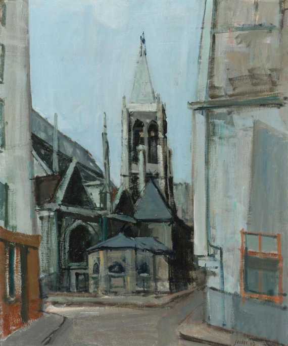 Appraisal: ZENDER RUDOLF R ti - Winterthur Church in France Oil