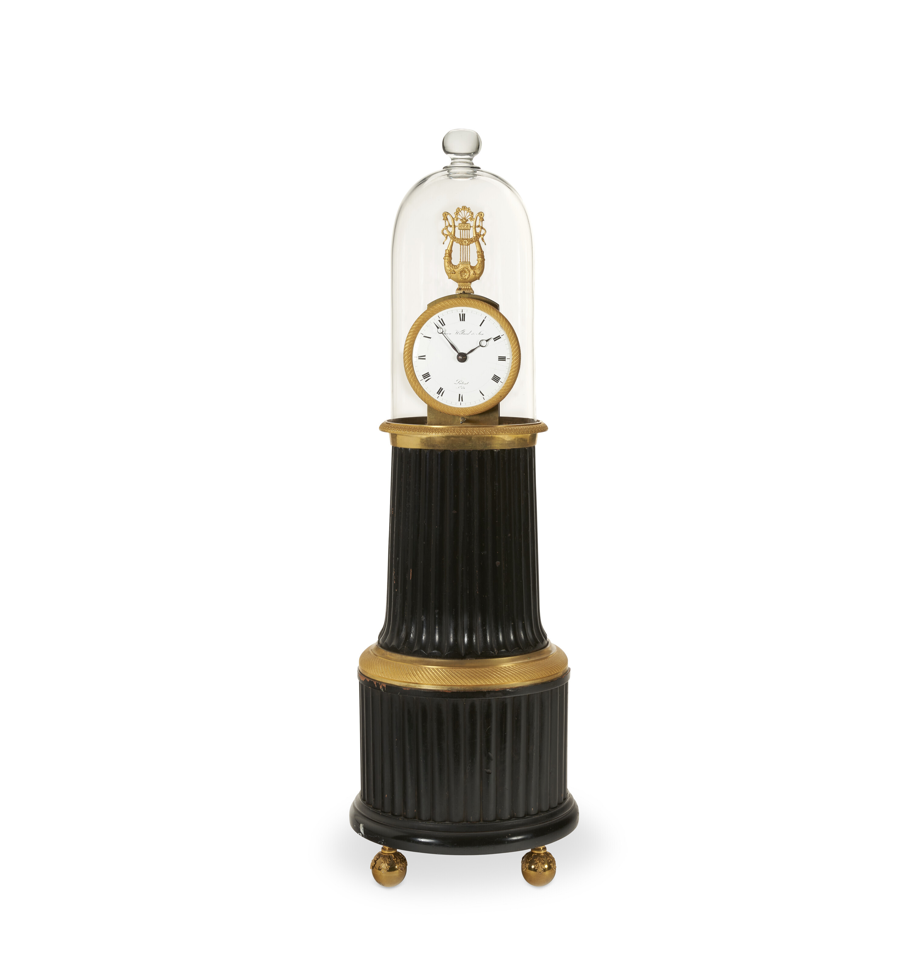 Appraisal: A CLASSICAL EBONIZED MAHOGANY AND ORMOLU-MOUNTED LIGHTHOUSE TIMEPIECE CLOCK THE