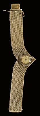 Appraisal: Piaget kt yellow gold watch woven mesh band retro style