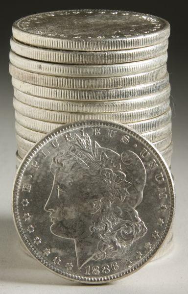 Appraisal: BU Roll Morgan Silver Dollars coins