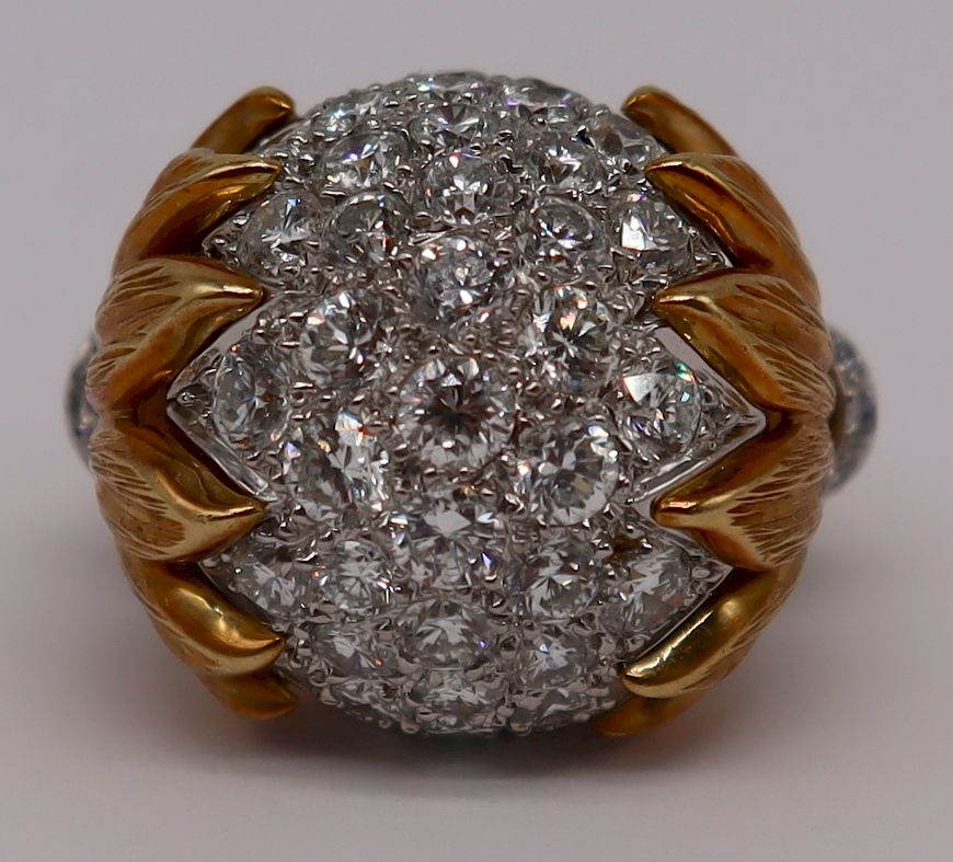 Appraisal: JEWELRY kt Gold and Diamond Cocktail Ring kt yellow gold