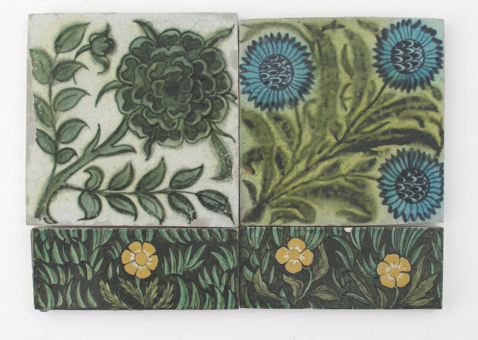 Appraisal: Two William De Morgan tiles