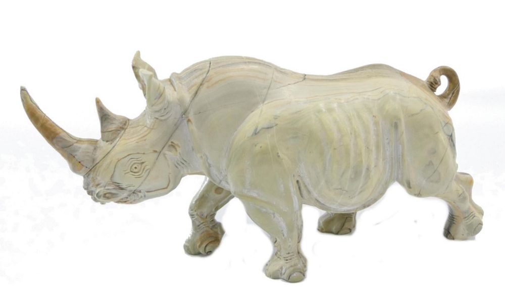 Appraisal: DAVID SIBANDA ZIMBABWE b HARDSTONE RHINO David Sibanda ZIMBABWE born