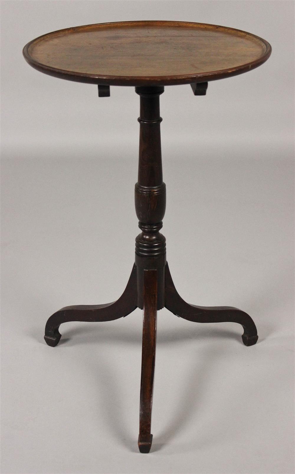 Appraisal: REGENCY INLAID MAHOGANY TILT TOP TABLE early th Century the