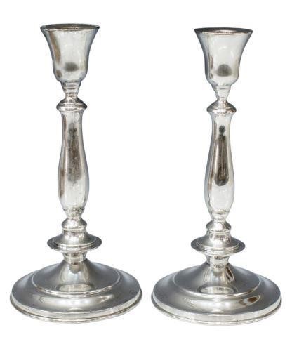 Appraisal: pair Sterling silver candlesticks Juvento Lopez Reyes Mexico each having