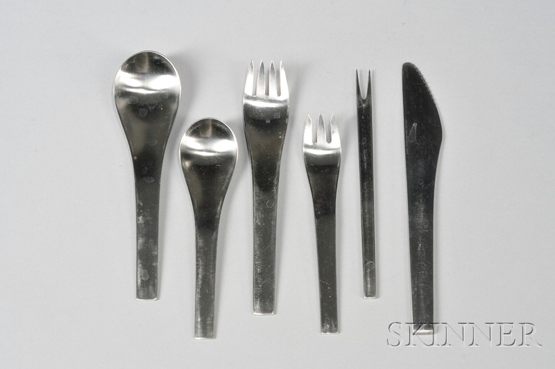 Appraisal: Georg Jensen Flatware Stainless steel Denmark Comprised of twelve knives