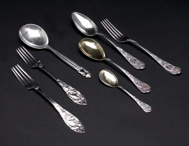 Appraisal: Ten Pieces of German Silver Flatware model number introduced in