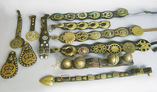 Appraisal: Eleven strands of horse brasses