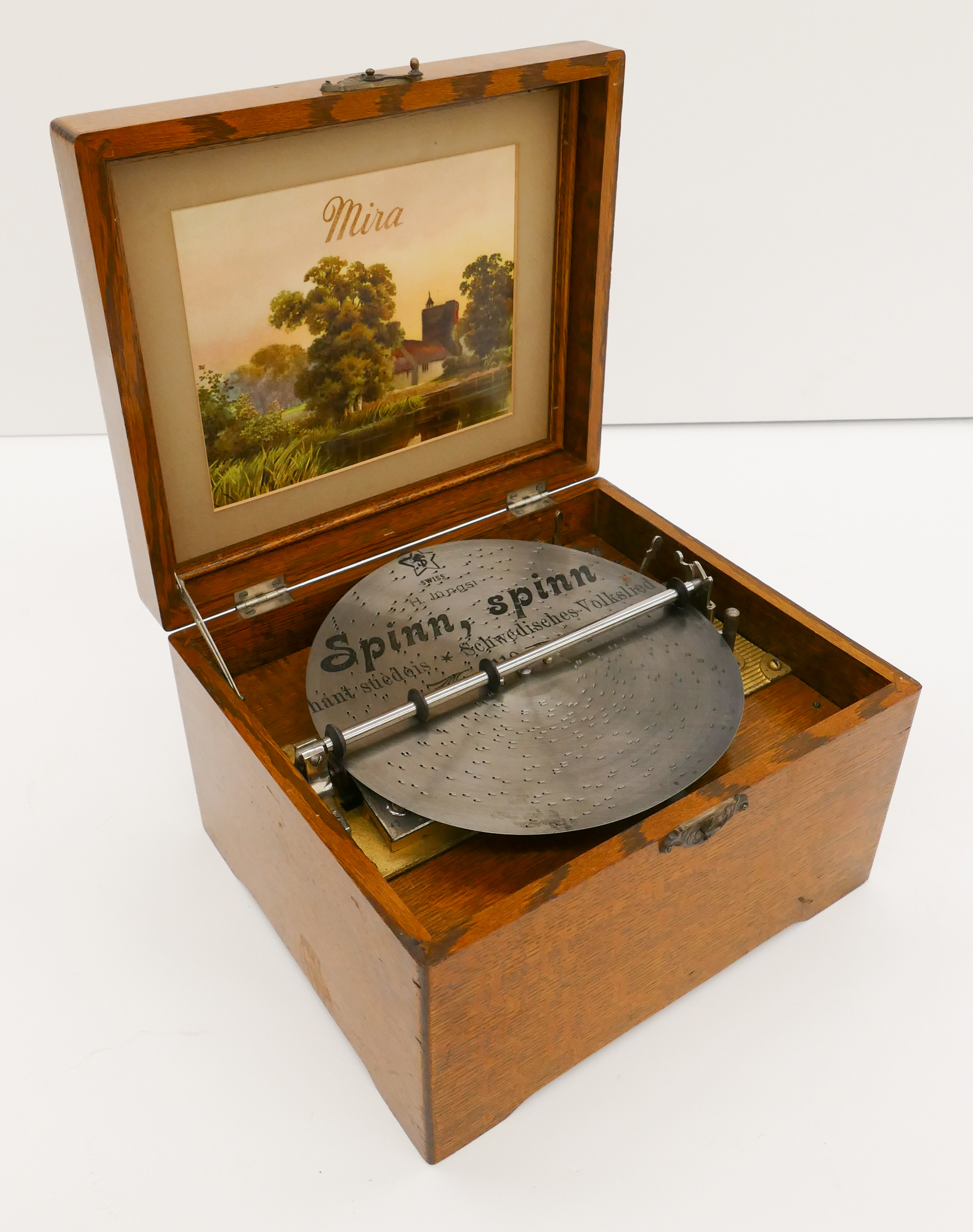 Appraisal: Mira Small Tabletop Disc Music Box Serial Single comb and