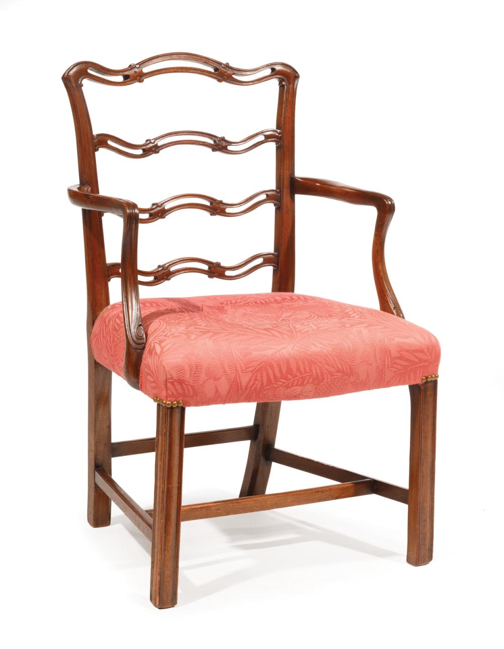 Appraisal: American Federal Mahogany Armchair in the Hepplewhite Taste early th