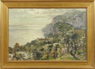 Appraisal: Carlo Perindari - Italian Italian Coastal Village th c oil