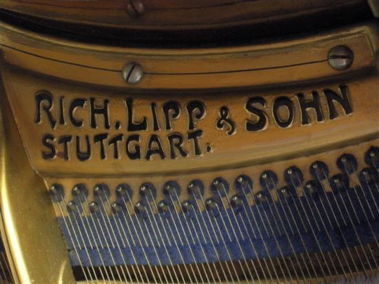 Appraisal: Rich Lipp and Sohn of Stuttgart mahogany cased baby grand