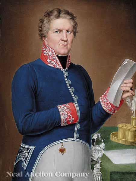 Appraisal: Continental School early th c Portrait of General Comte Louis